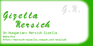 gizella mersich business card